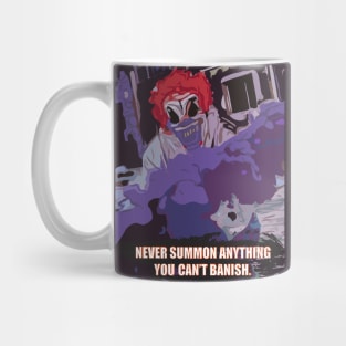 Fasbytes purple color Horro ‘Never summon anything you can’t banish.’ Mug